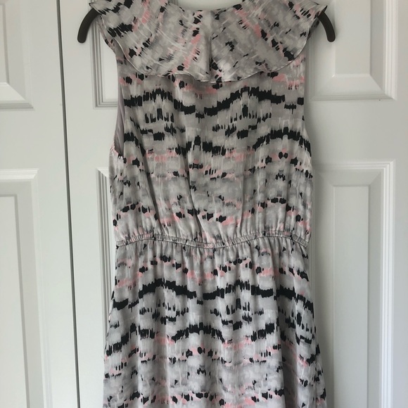 BCBG Multi Colored Ruffle Vneck Summer Dress - Picture 4 of 5